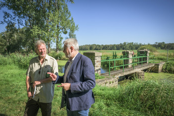 Besichtigung der Fischaufstiegsanlage an der Krähenfußschleuse im Drömling